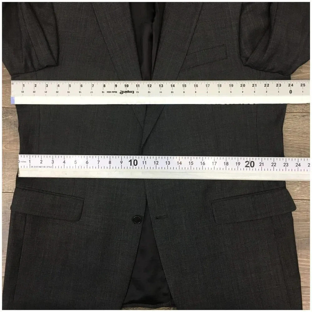 HART SCHAFFNER Mens‎ Blazer Sport Coat 2 Button Casual Jacket Size 44L Wool Suit